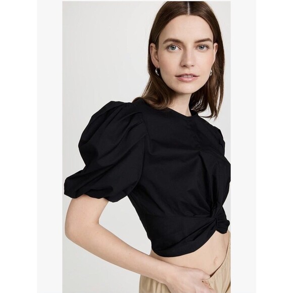 Vince Women's Twist Knot Puff SLV Blouse Twist Knot Puff Sleeve Blouse XXS NWT - Picture 2 of 16